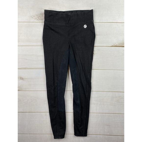 Horze Equestrian Pants Womens 26 Black Pull On Breeches Riding Pull On Legging - Picture 1 of 9